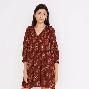 NEW MADEWELL DRESS. NEW WITH TAGS. Lucie V-Neck Smocked Mini Dress